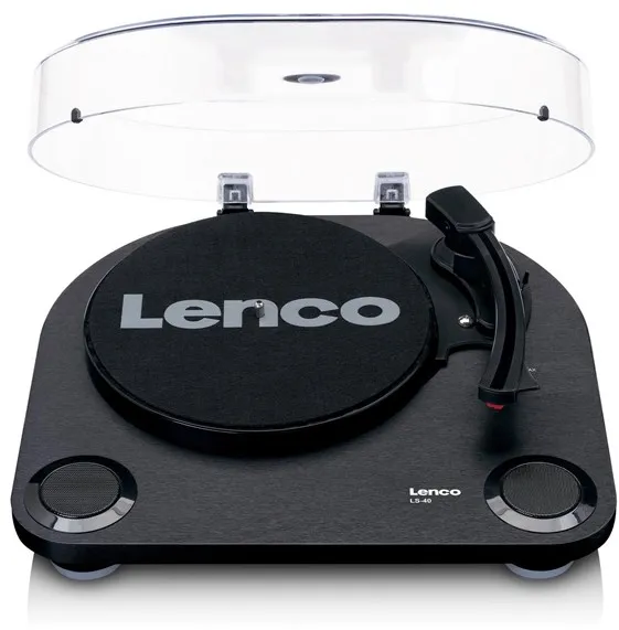 Lenco Wood turntable with built-in speakers - Platespiller Svart